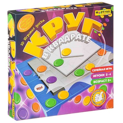 Семейная настольная игра Круг в квадрате Фортуна Ф77177